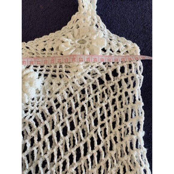 Crochet‎ White Tank Top Small - Picture 5 of 6